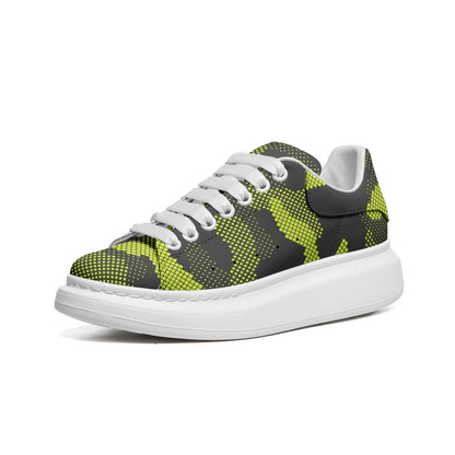 Oversized McQueen Sneakers | Green Dotted Camo