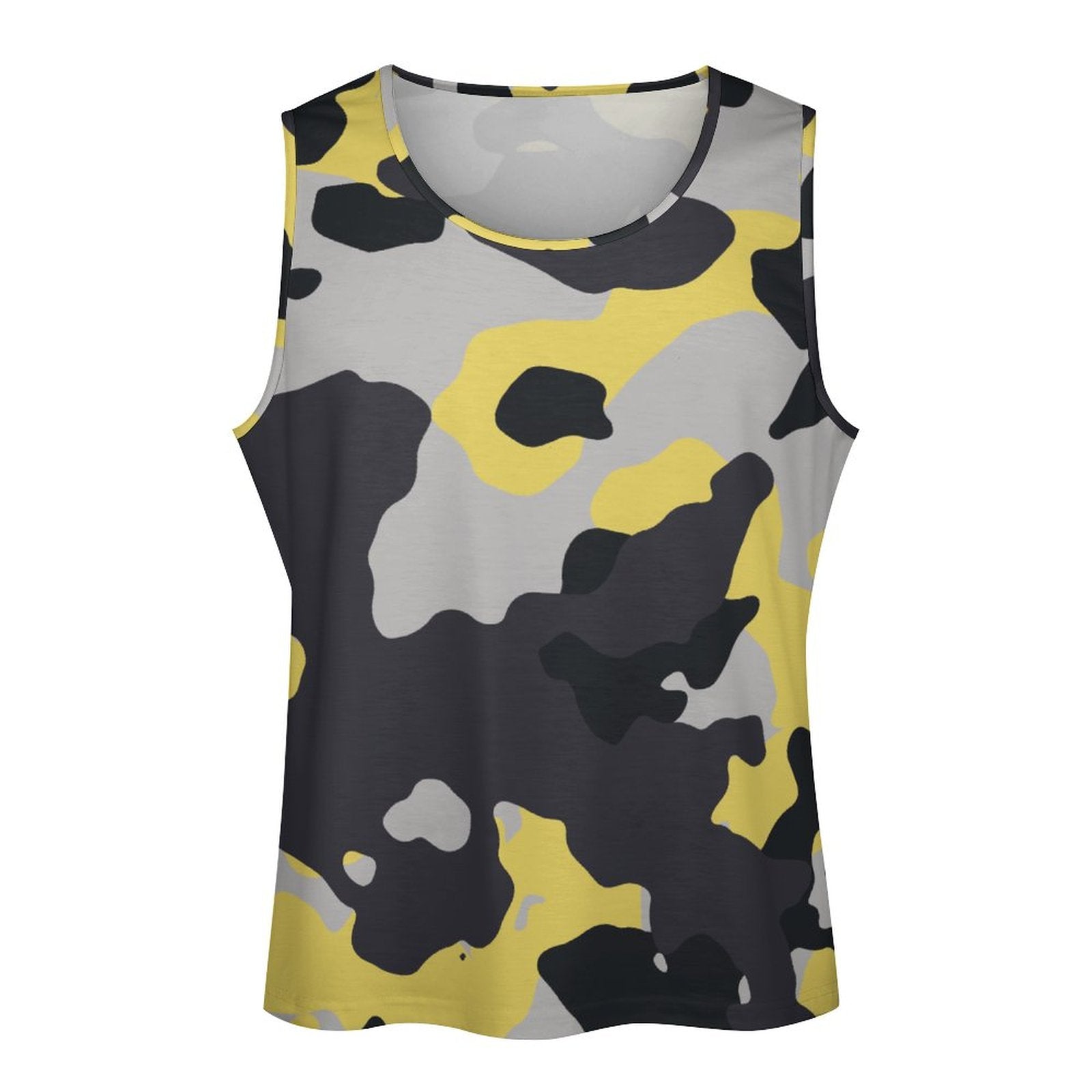 Camo Tank Top | Yellow, Black & Silver Camouflage