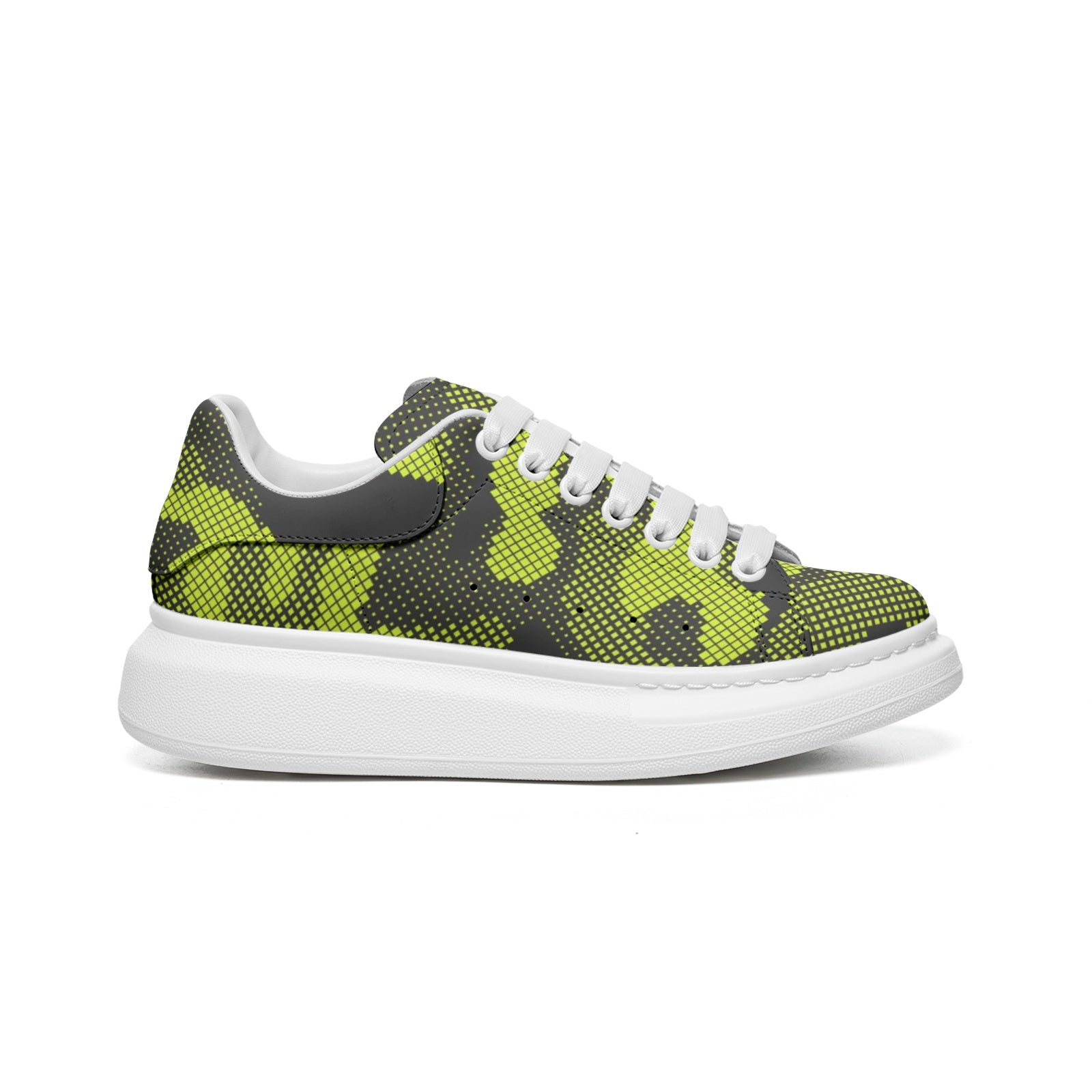 Oversized McQueen Sneakers | Green Dotted Camo