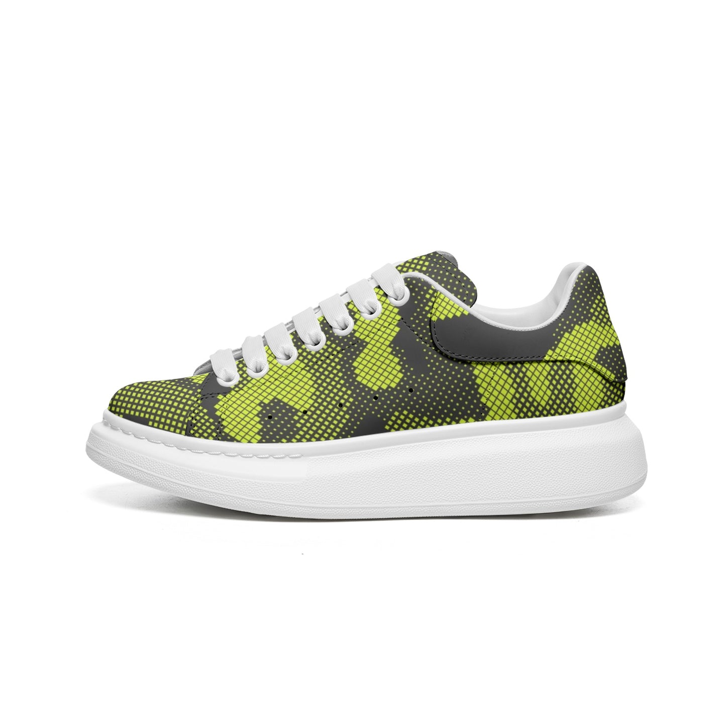 Oversized McQueen Sneakers | Green Dotted Camo