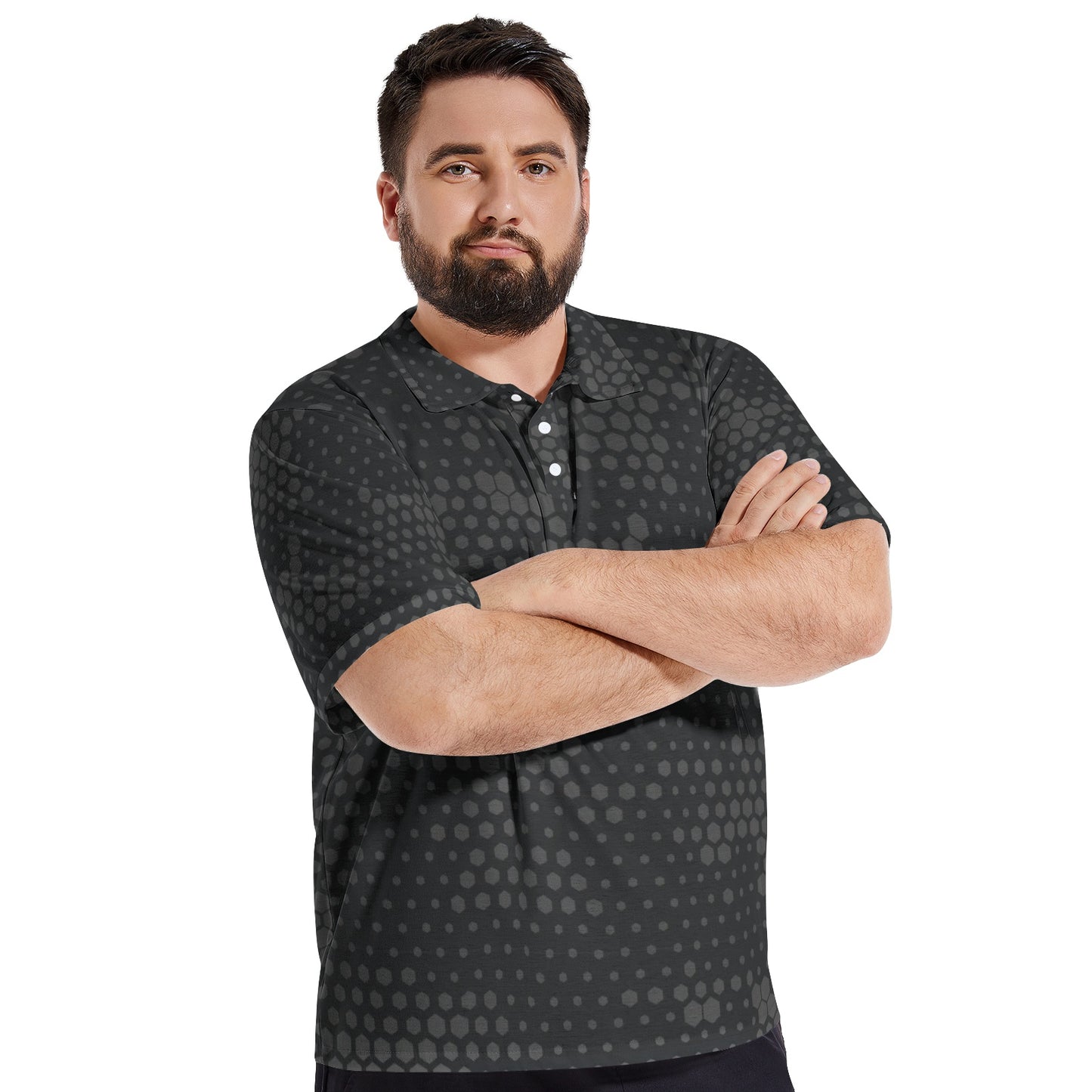 Black Camo Golf Shirt | Stylish Hive Camouflage