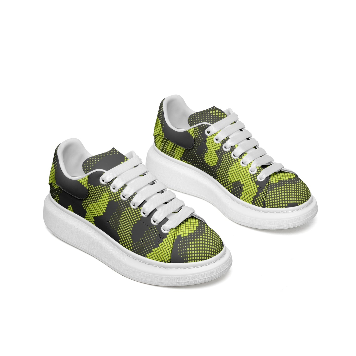 Oversized McQueen Sneakers | Green Dotted Camo