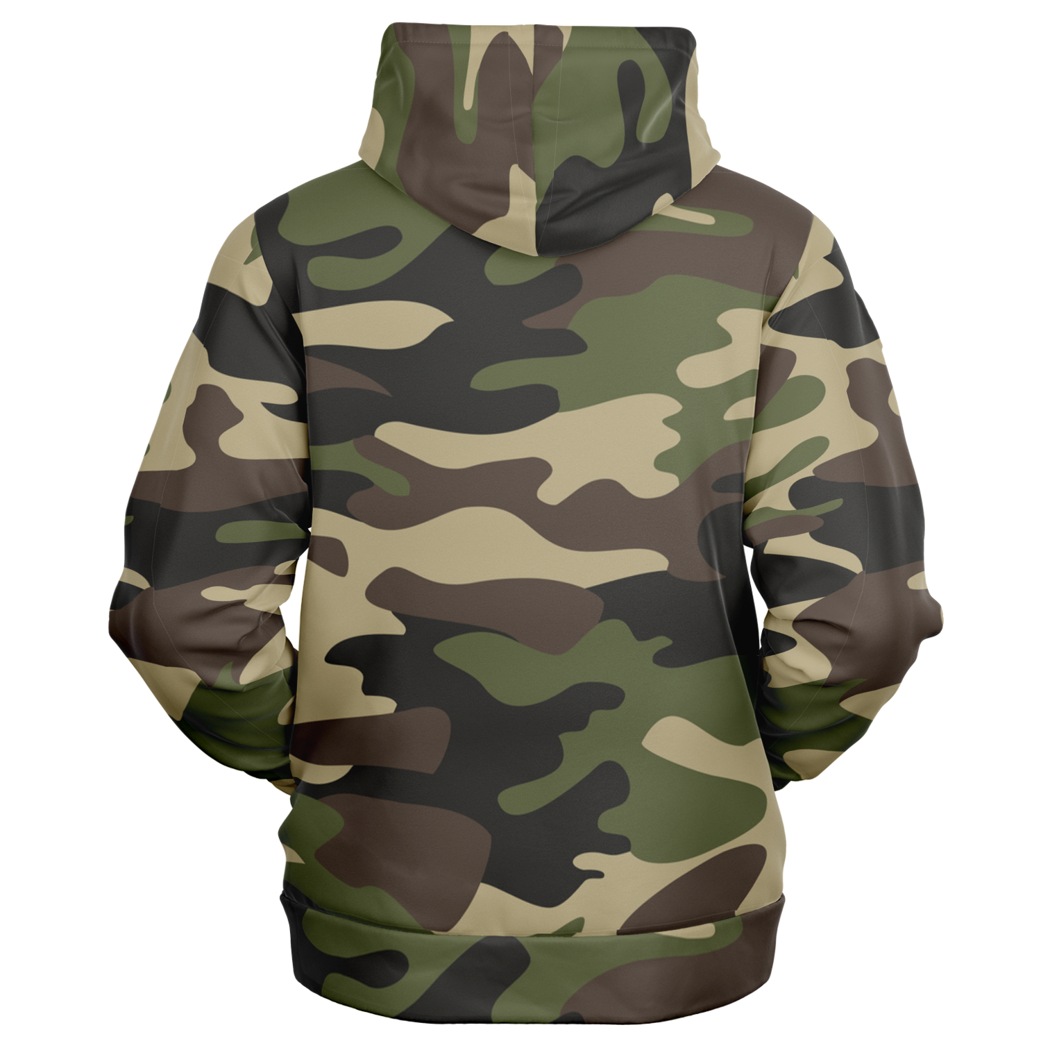 Zip-Up Hoodie | Classic Green Camouflage