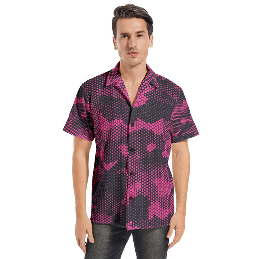 Cotton Camo Shirt For Men | Pink Digital Short-Sleeve