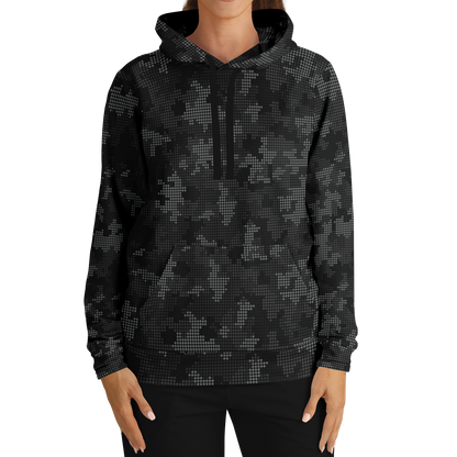 Black Camo Hoodie | Stylish Pixel Camouflage