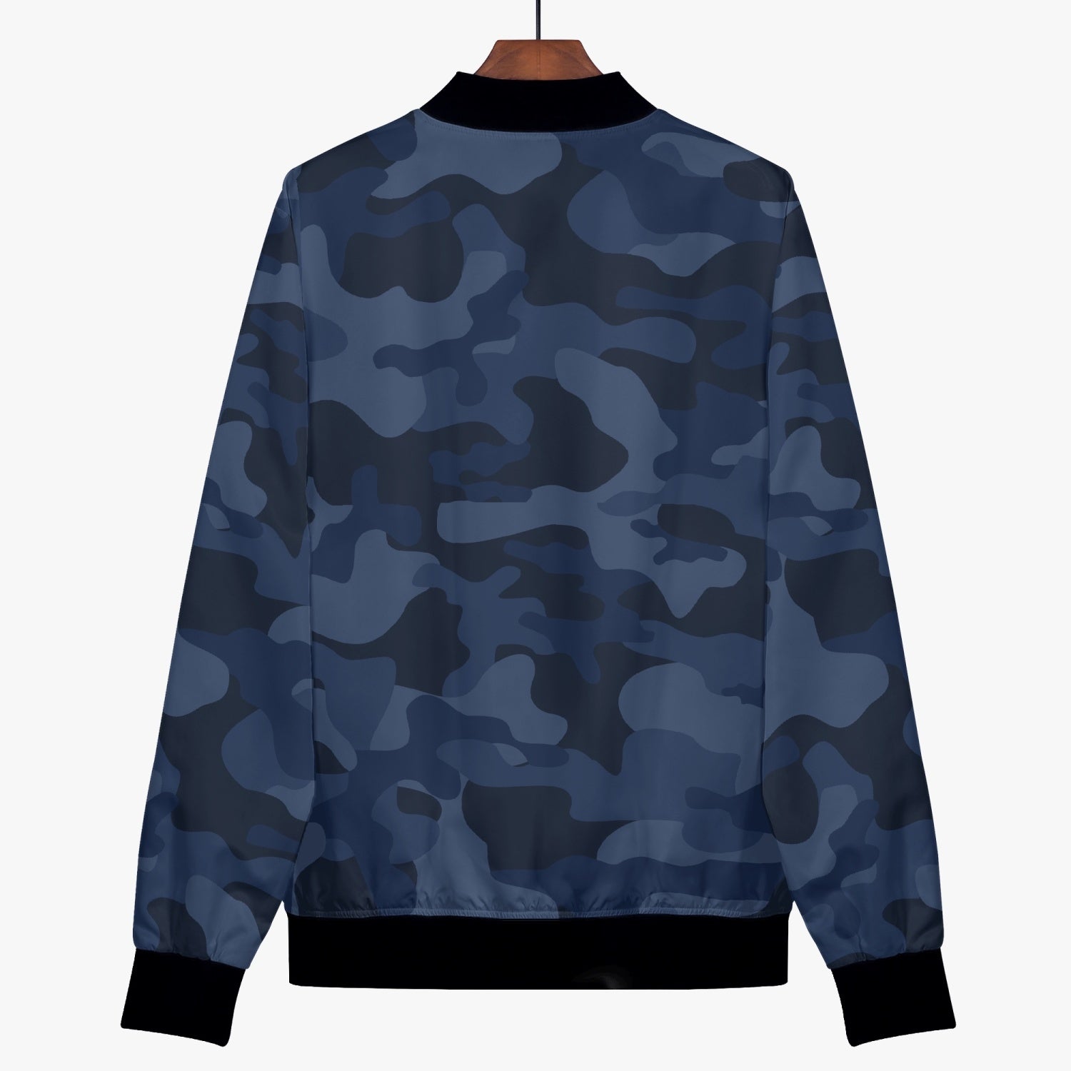 Women's Camo Bomber Jacket | Deep Blue Camouflage