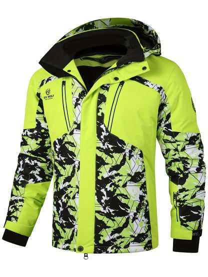 Camo Ski Jacket for Men: Hooded, Insulated, Regular Fit Outerwear