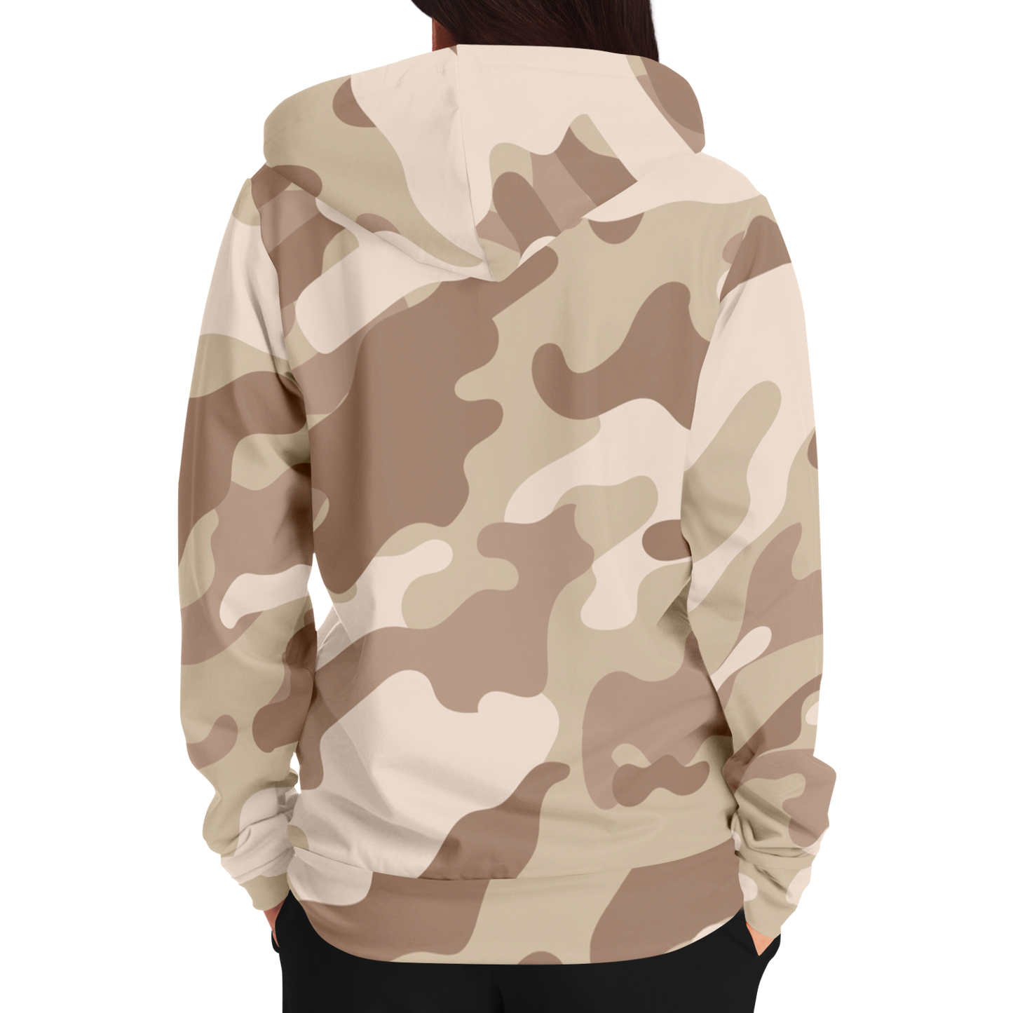 Zip-Up Hoodie | Desert Brown Camouflage