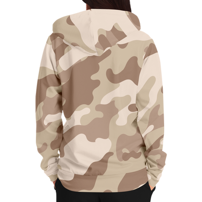 Zip-Up Hoodie | Desert Brown Camouflage