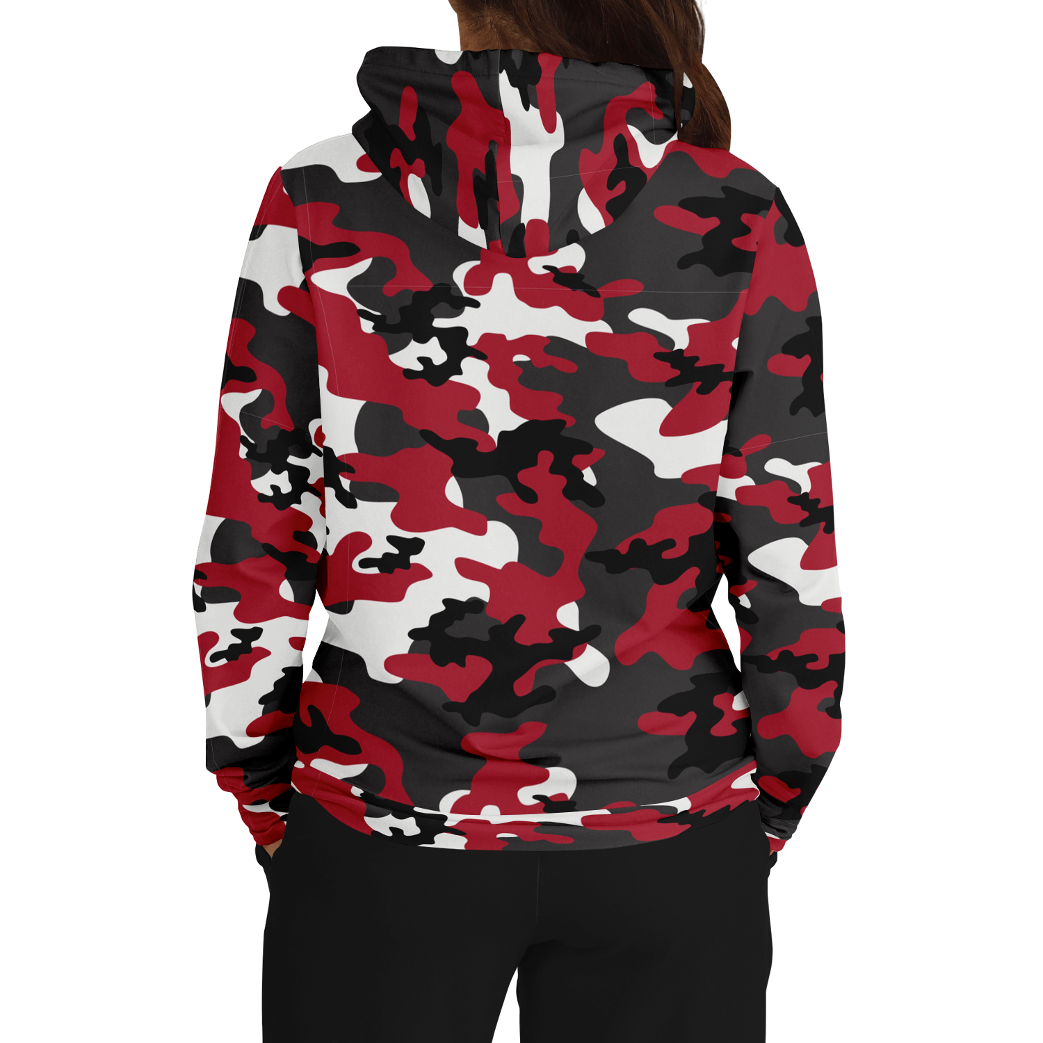 Red Camo Hoodie | Jungle Green, Black, and White Camouflage