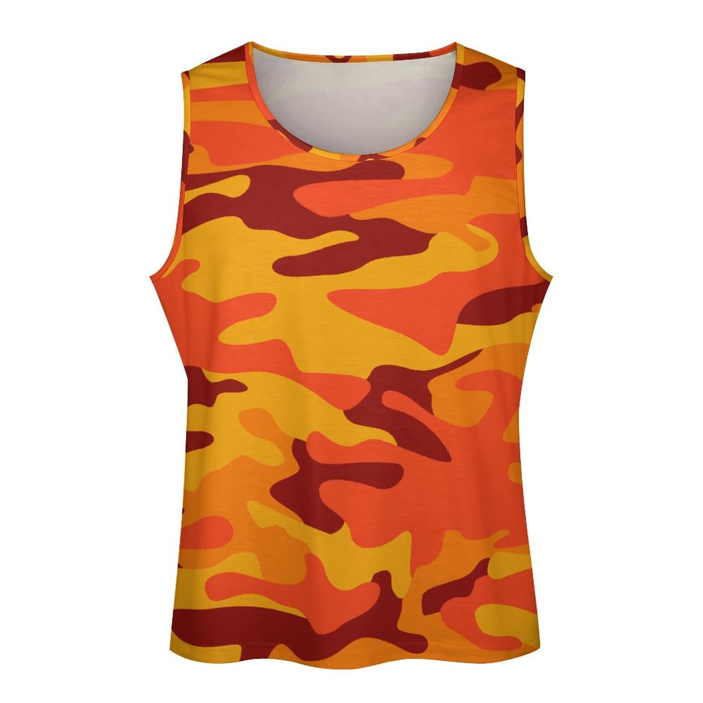 Camo Tank Top | Orange & Red Camouflage