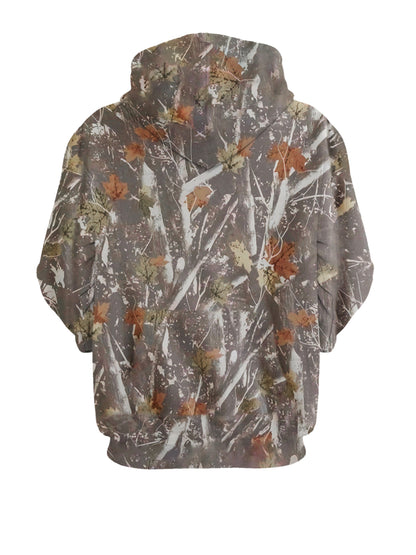 Men's Tropical Print Hoodie | Casual Apricot Pullover