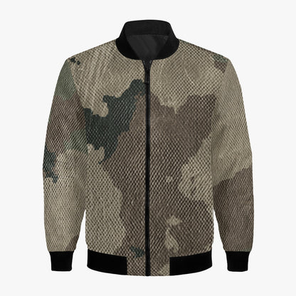 Women's Camo Bomber Jacket | Dirty Brown Camouflage