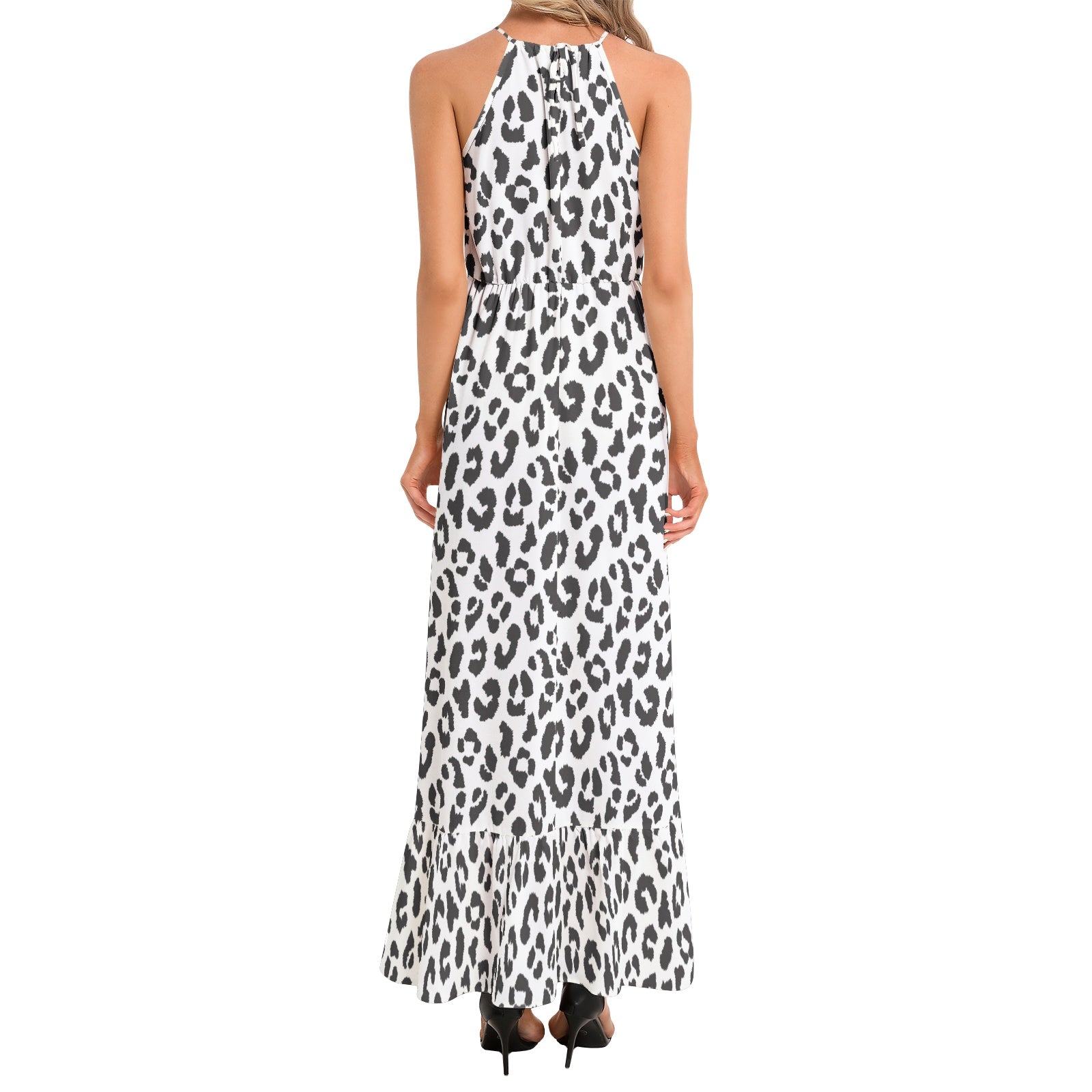 Leopard Print Maxi Dress | Black & White