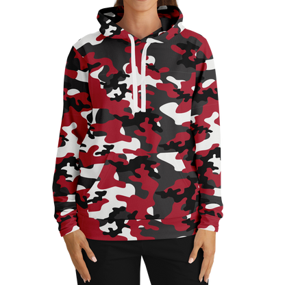 Red Camo Hoodie | Jungle Green, Black, and White Camouflage