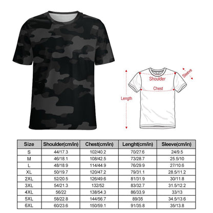 Camo Shirt | Black Camouflage T