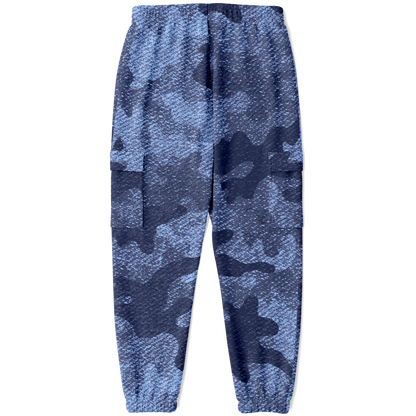 Camo Cargo Pants | Unisex | Blue Denim Camouflage