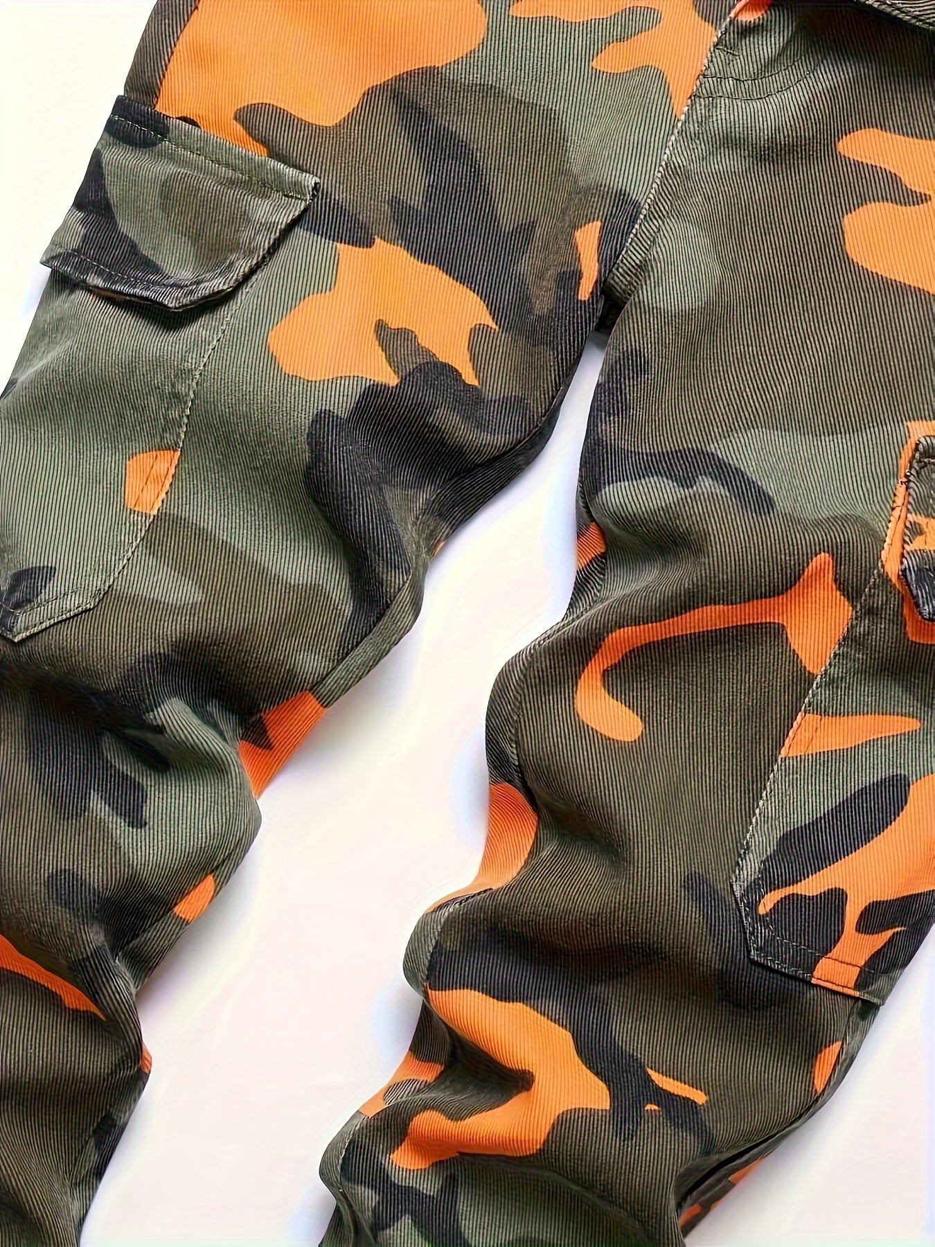 Men's Camo Denim Trousers | Street Style Brown Cotton Jeans