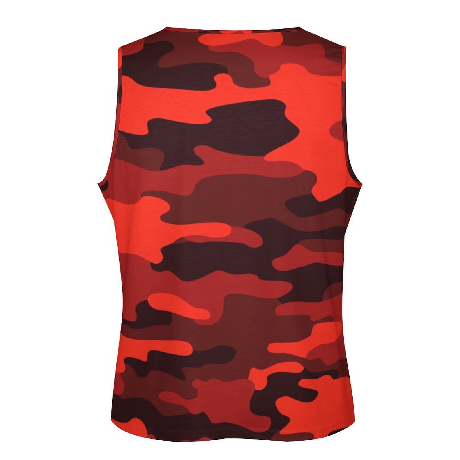 Camo Tank Top | Scarlet Red & Black Camouflage