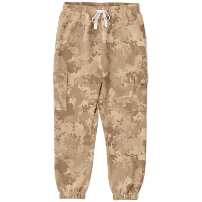 Brown Camo Cargo Pants | Pixel Camouflage | Unisex