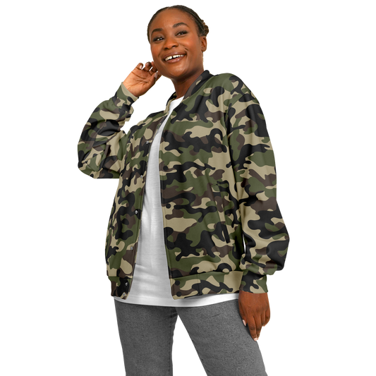 Military Brown Camo Jacket | Heavyweight Baseball Style