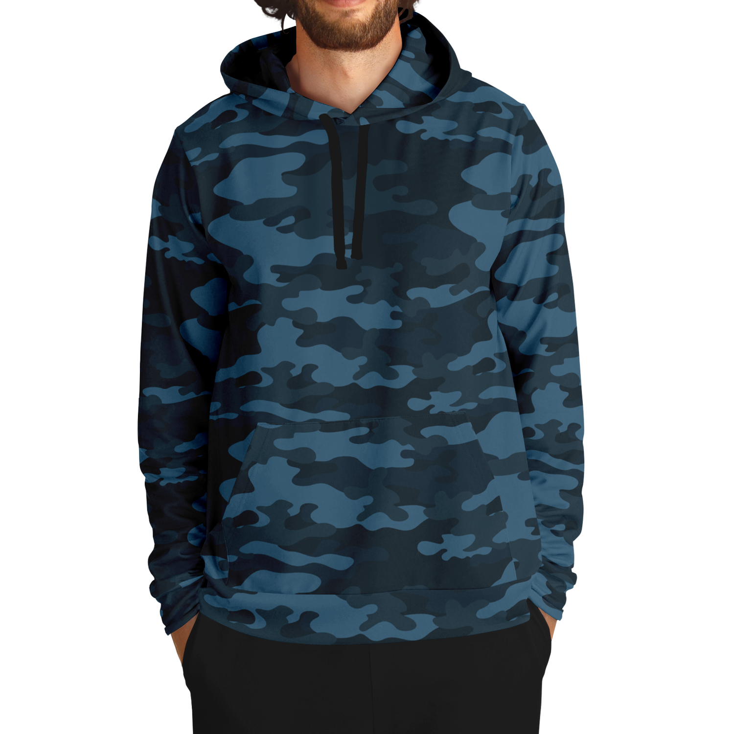 Blue Camo Hoodie | Classic Military Design