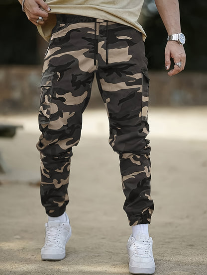 Cropped Camo Cargo Pants For Men