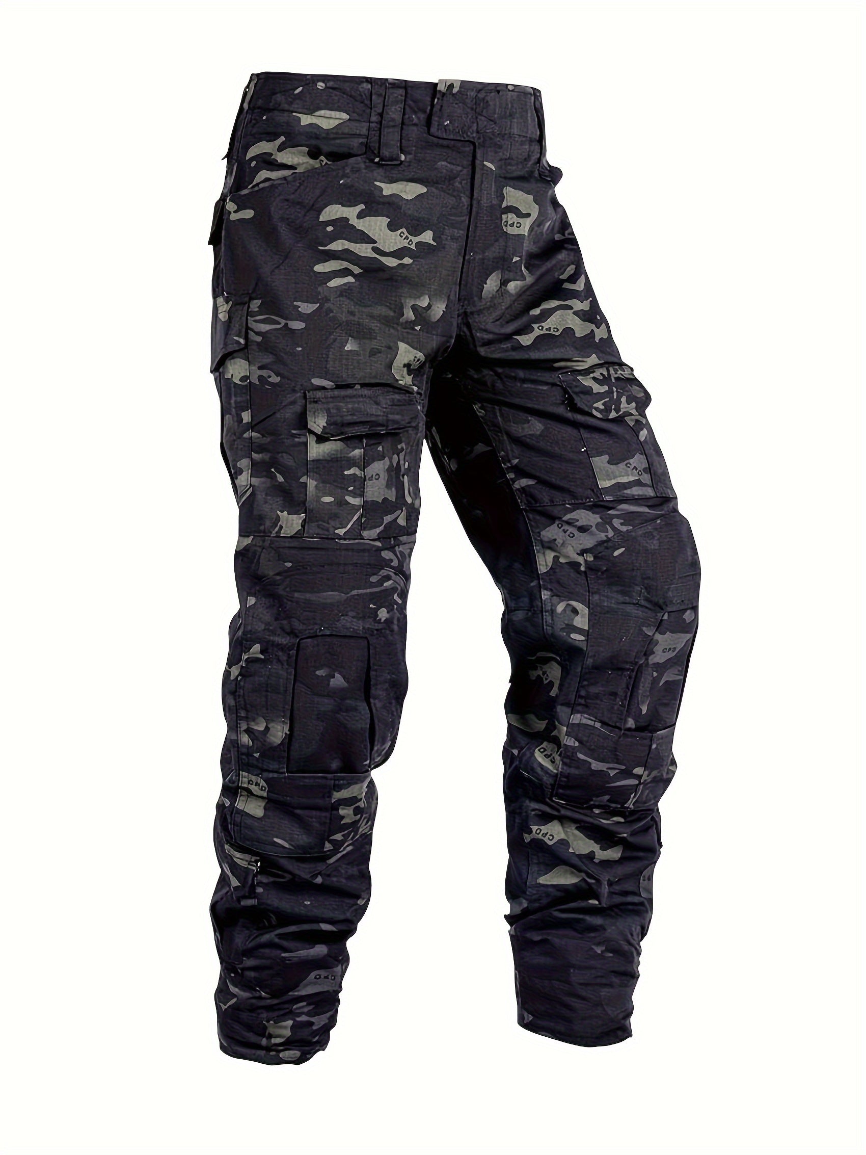 Men's Tactical Camo Cargo Pants | Non-Stretch | Black Khaki