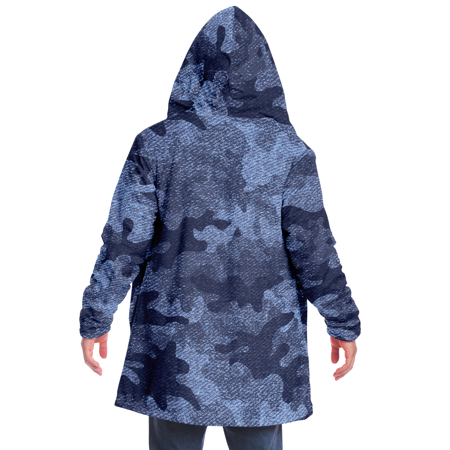 Camo Cloak | Denim Blue Camouflage | Microfleece