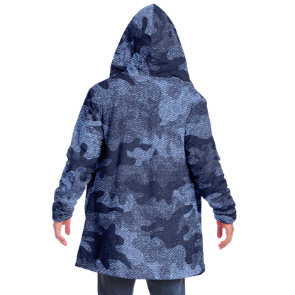 Camo Cloak | Denim Blue Camouflage | Microfleece