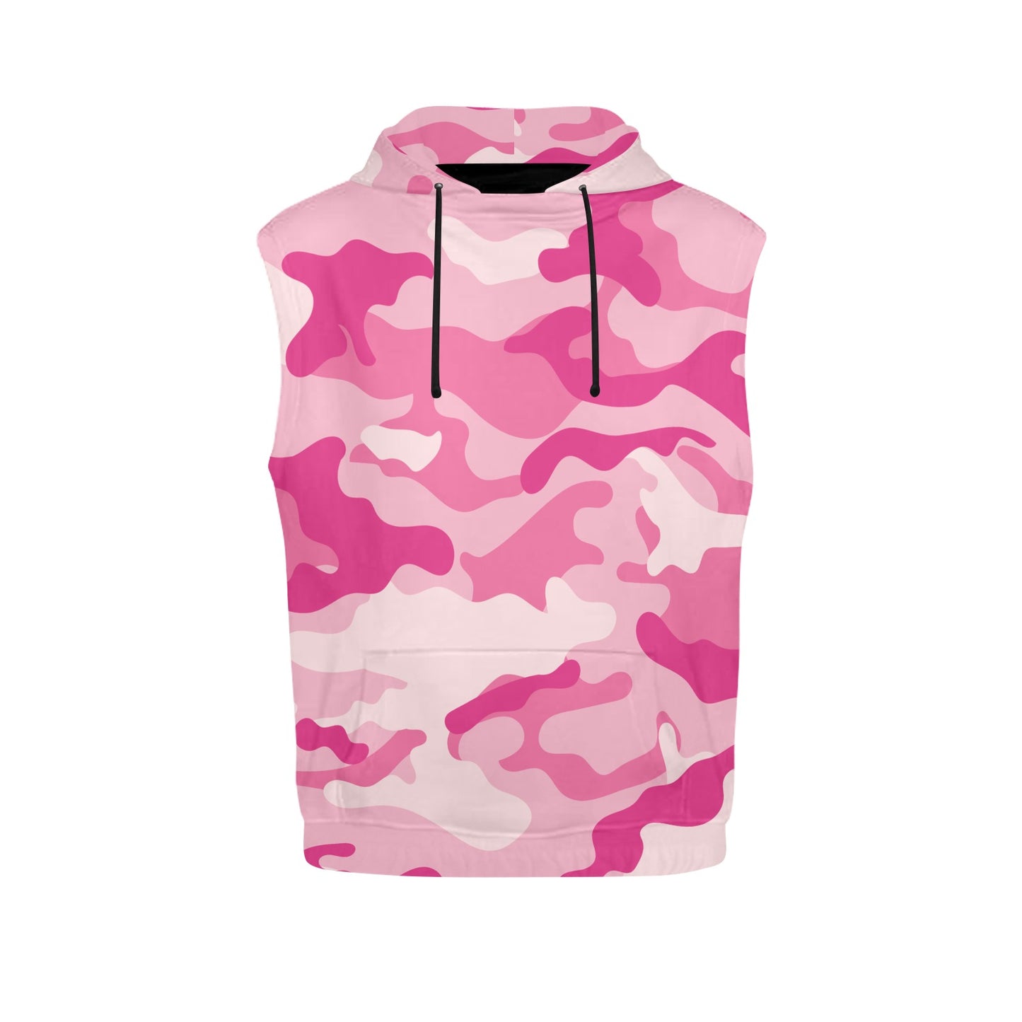 Sleeveless Camo Hoodie For Women | Lavender Pink Camouflage