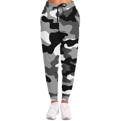 Camo Joggers | Unisex | Black, White & Gray