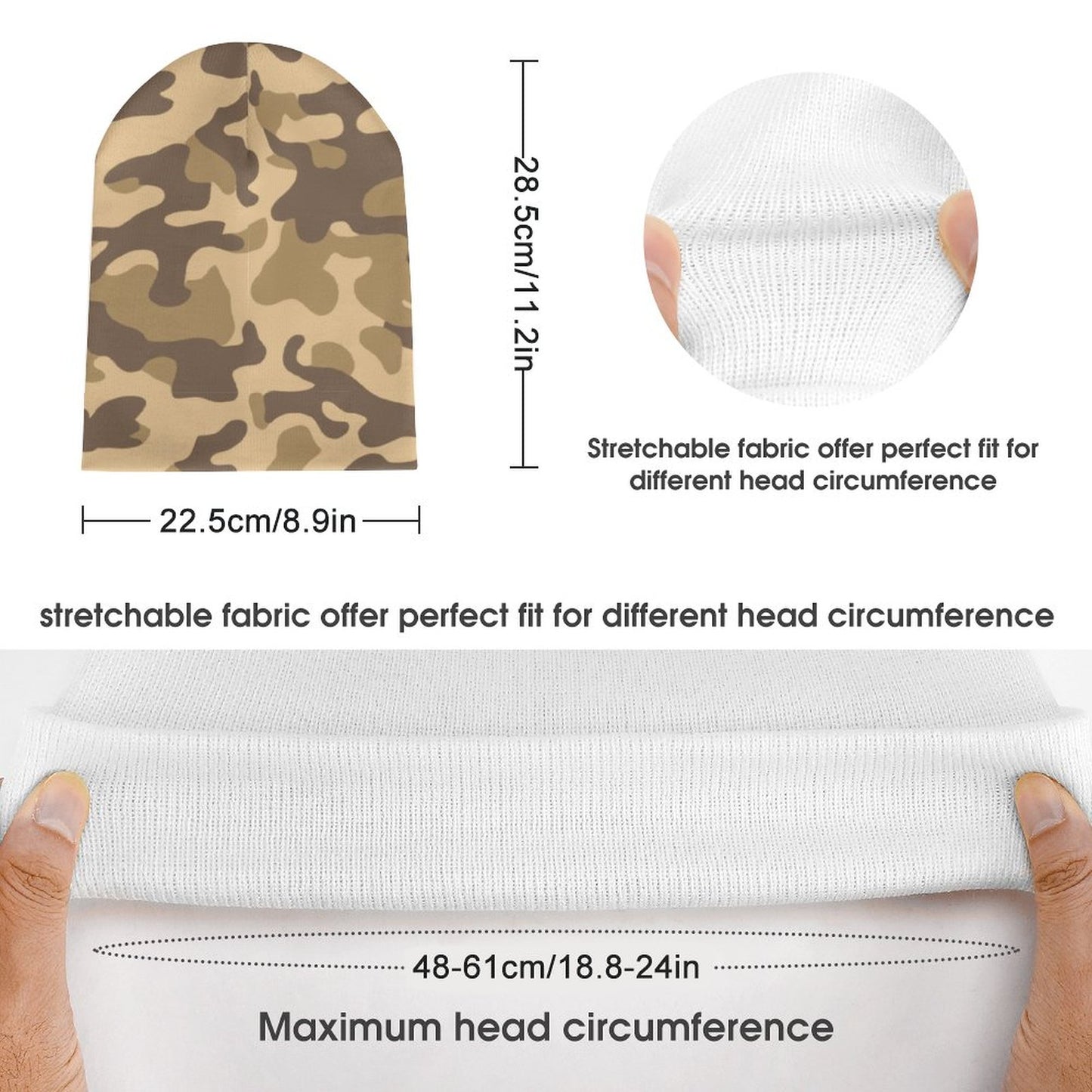 Camo Beanie | Khaki Camouflage