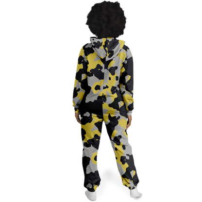 Camo Onesie | Yellow, Black and Silver Camouflage