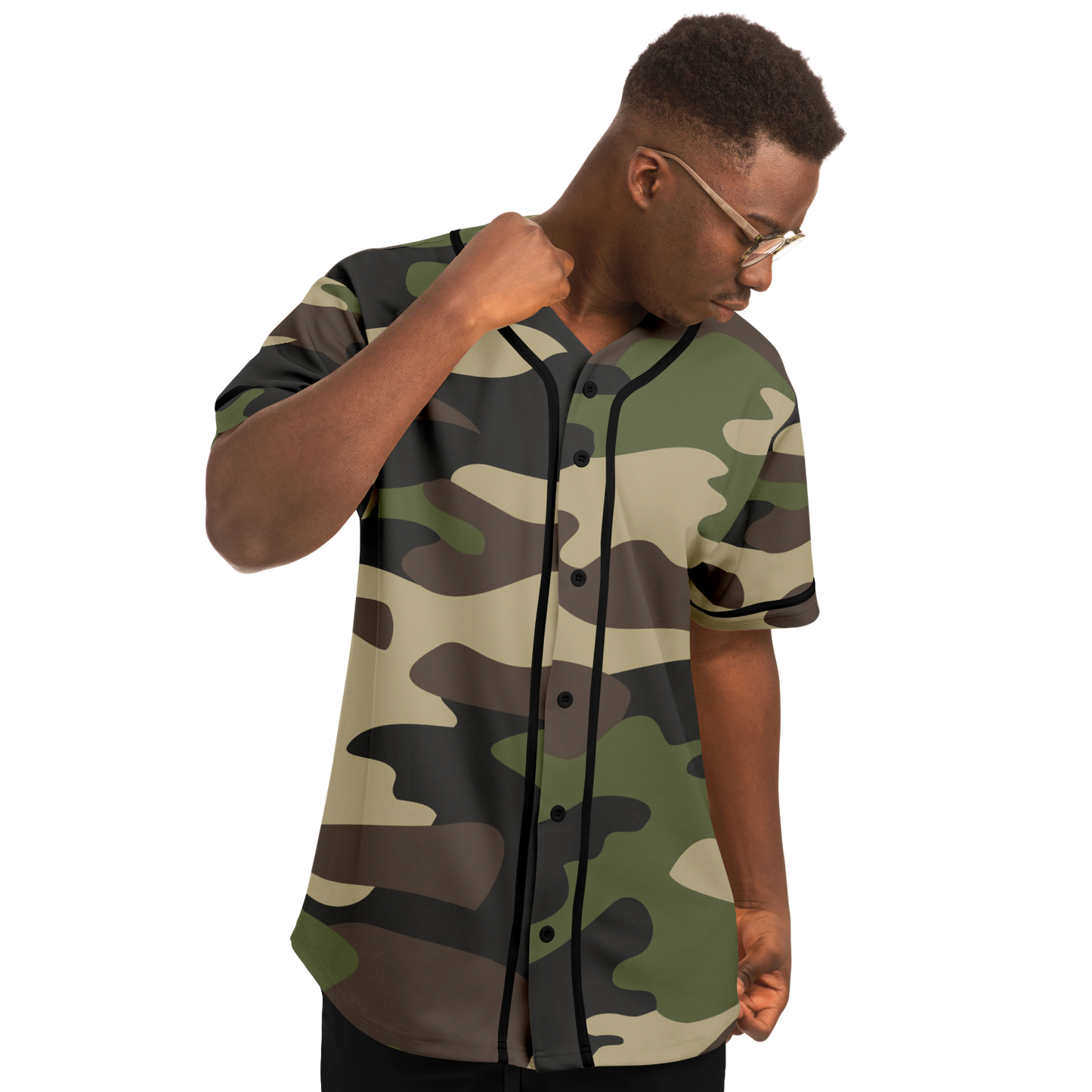 Camo Baseball Jersey | Classic Green Camouflage