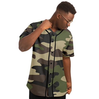 Camo Baseball Jersey | Classic Green Camouflage