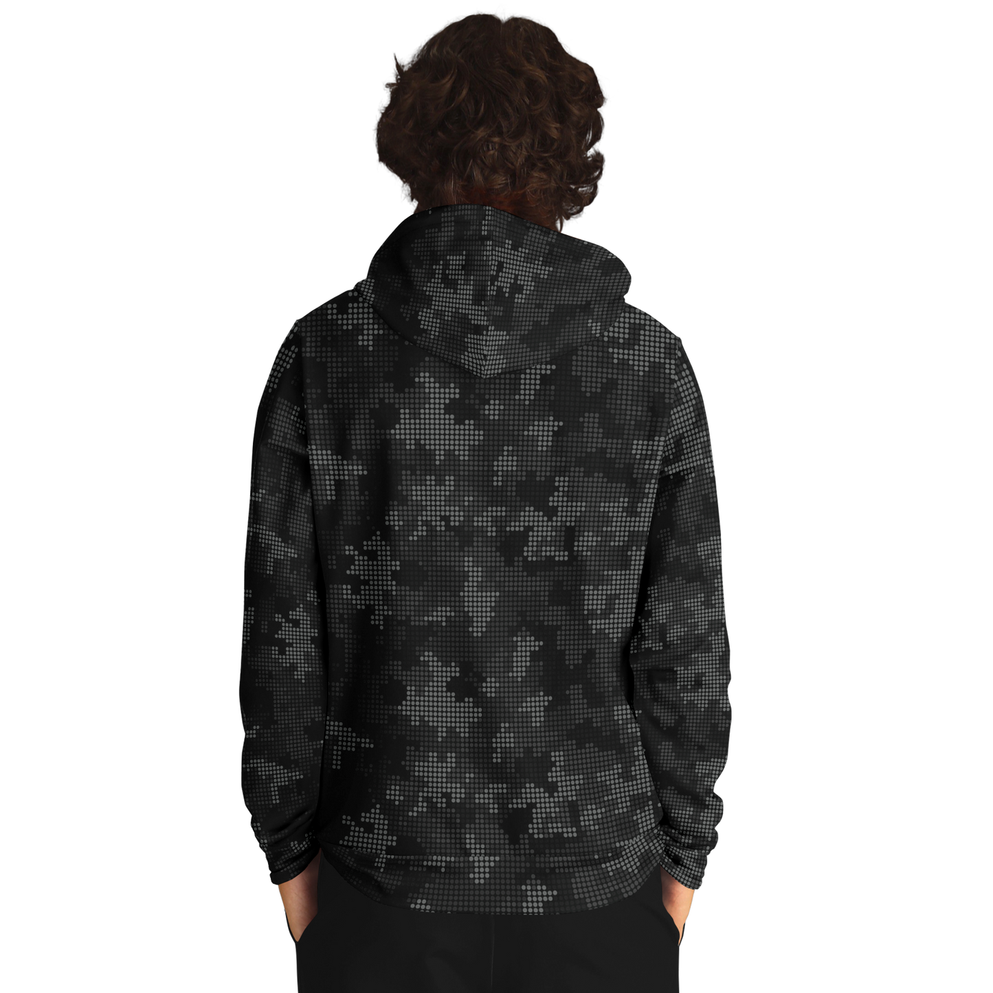 Black Camo Hoodie | Stylish Pixel Camouflage