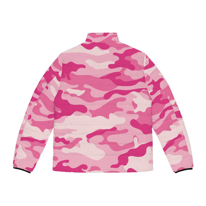 Camo Puffer Jacket | Lavender Pink Camouflage