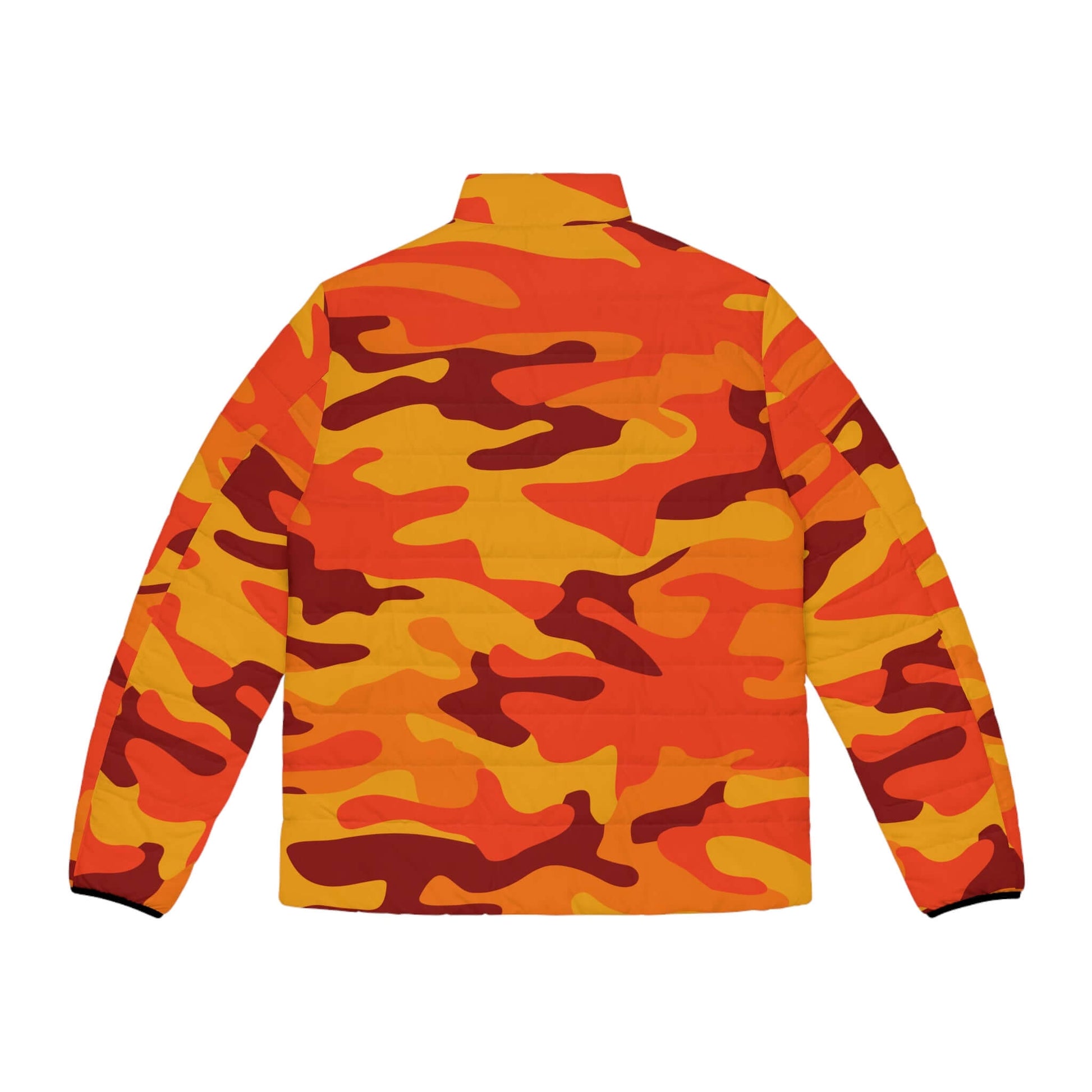 Men's Camo Puffer Jacket | Orange & Red