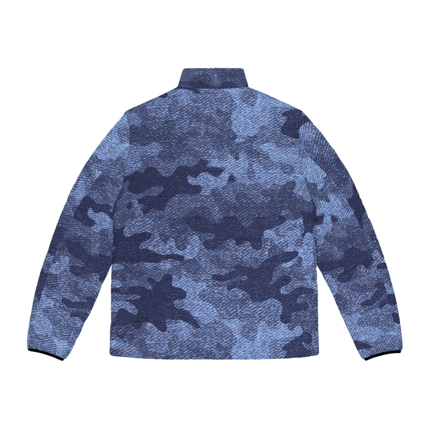 Camo Puffer Jacket | Denim Blue Camouflage