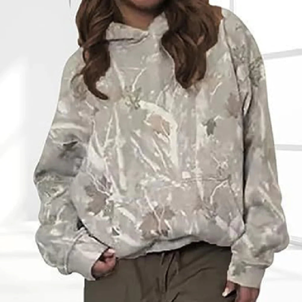 Women's Fashion Casual Camo Pocket Top