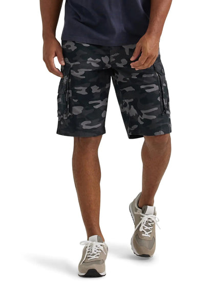 Lee Men's Dungarees New Belted Wyoming Cargo Short 42 Black Stokes Camo