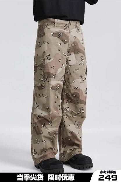 Japanese Streetwear Fall Camouflage Trousers