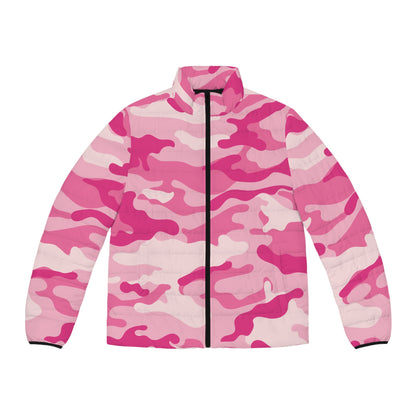 Camo Puffer Jacket | Lavender Pink Camouflage