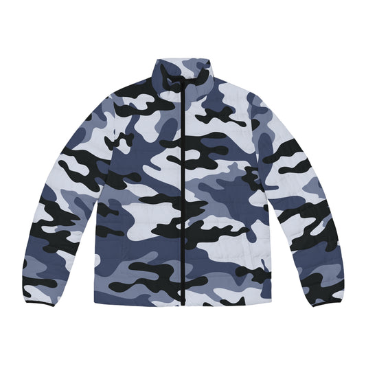 Camo Puffer Jacket | Light Blue Camouflage