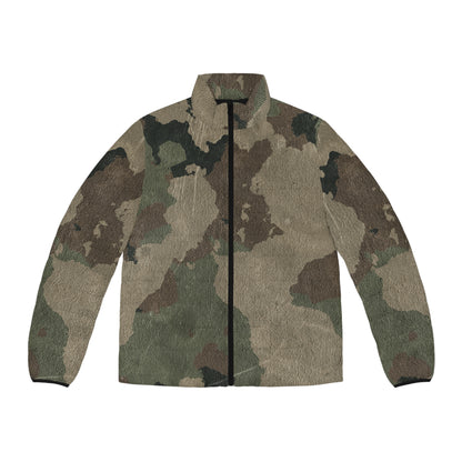 Camo Puffer Jacket | Dirty Old Brown Camouflage