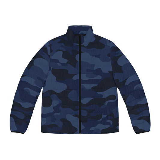 Camo Puffer Jacket | Deep Blue Camouflage