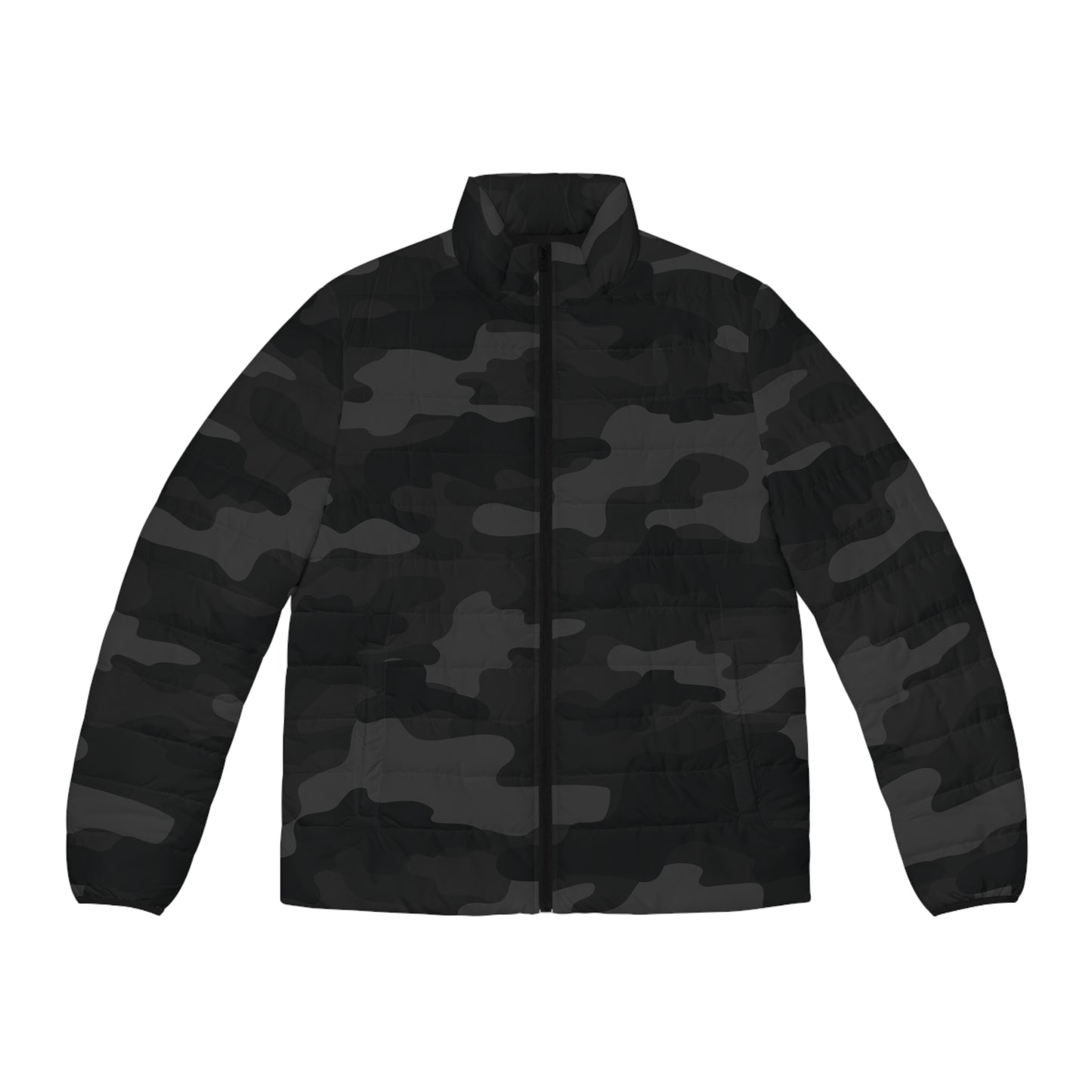 Camo Puffer Jacket | Black Camouflage