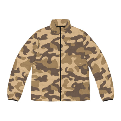 Camo Puffer Jacket | Khaki Camouflage