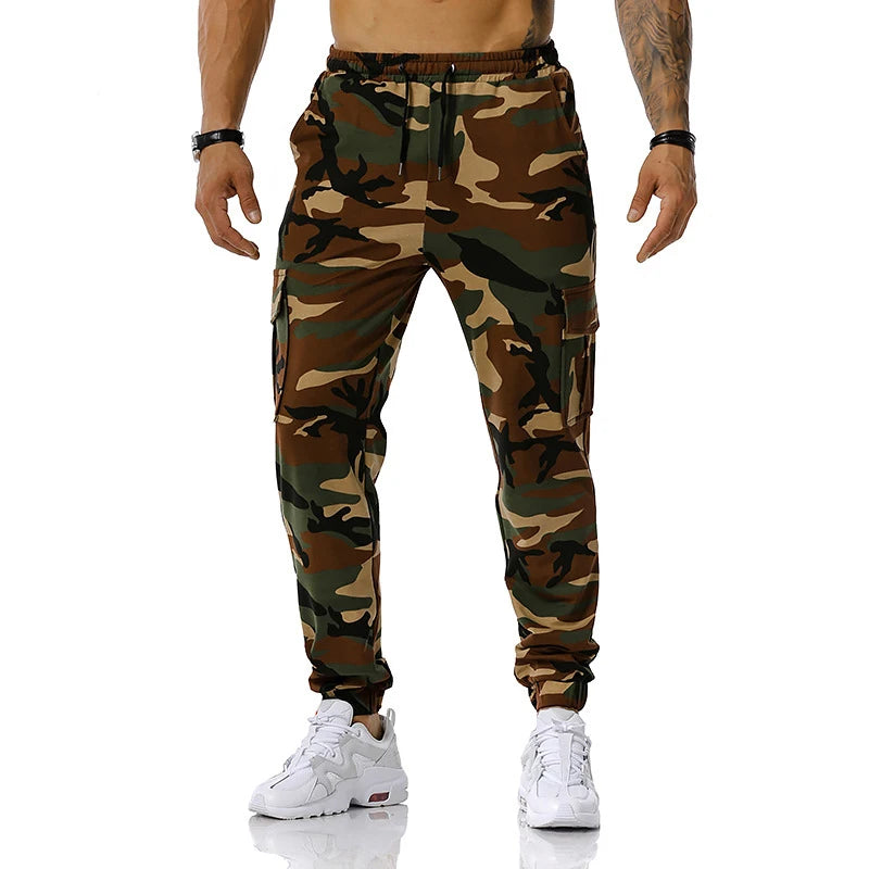 Camo Joggers For Men Cargo Pants Multi-pocket Sweatpants